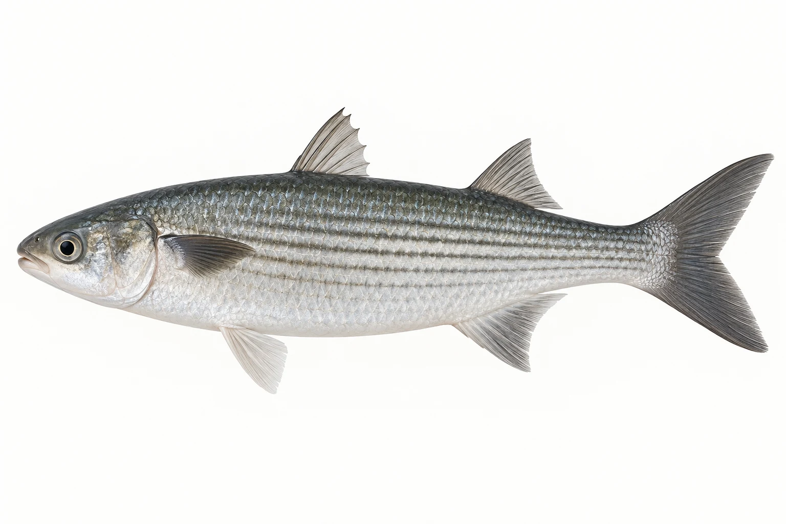 ボラをモデルにしたAI生成イラスト。釣果・食用判定の根拠ではありません