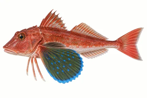 ホウボウをモデルにしたAI生成イラスト。釣果・食用判定の根拠ではありません