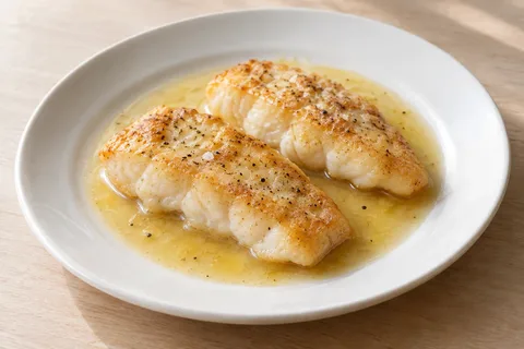 レモンバターのムニエルのAI生成イメージ