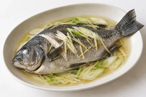 グレの丸ごと酒蒸しのAI生成イメージ