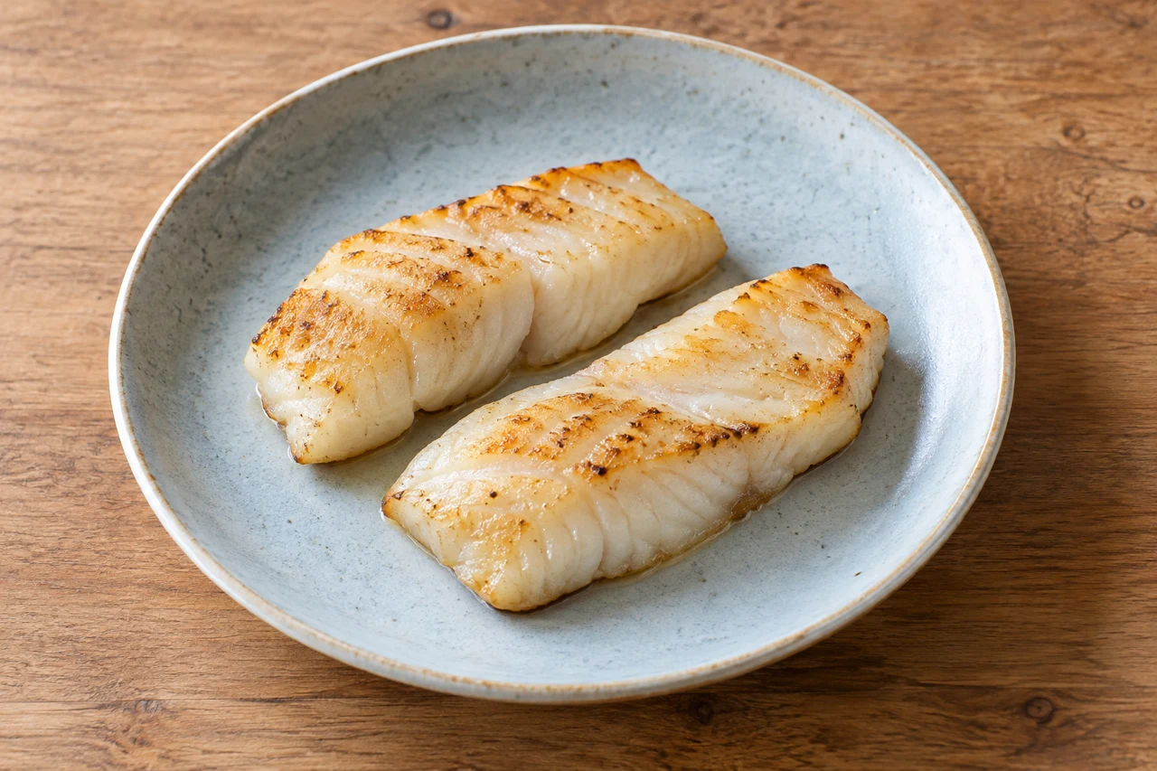 ヒラメの骨取り身塩焼きの完成イメージ・AI生成
