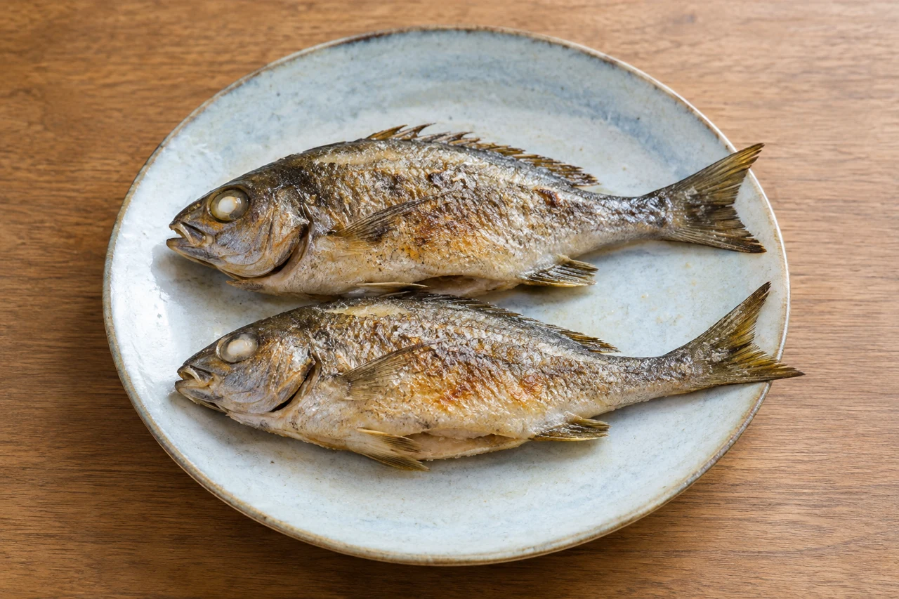 イサキ幼魚のフライパン塩焼きの完成イメージ・AI生成