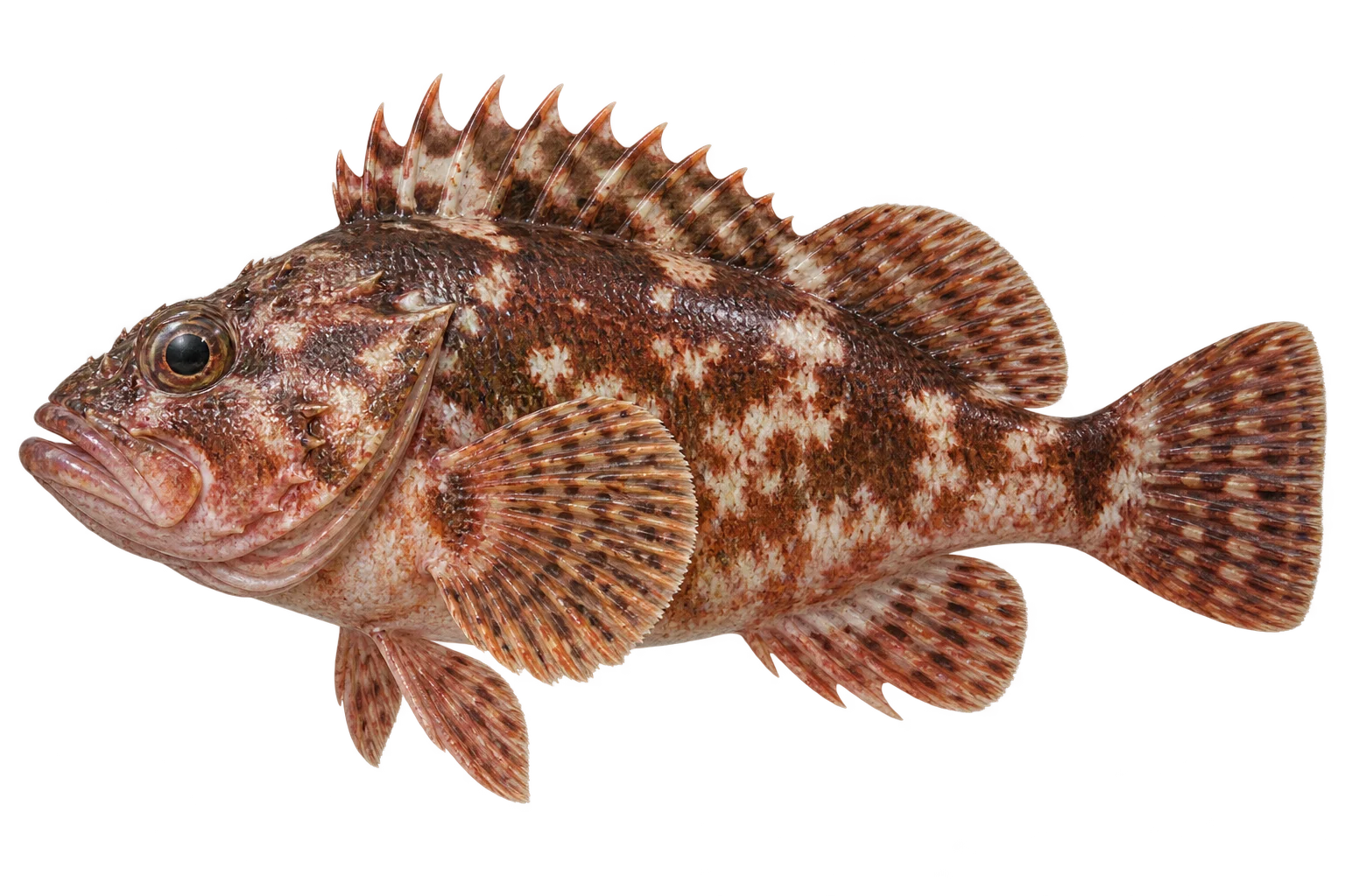 カサゴをモデルにした実写風の生成イラスト。実際の釣果写真ではありません