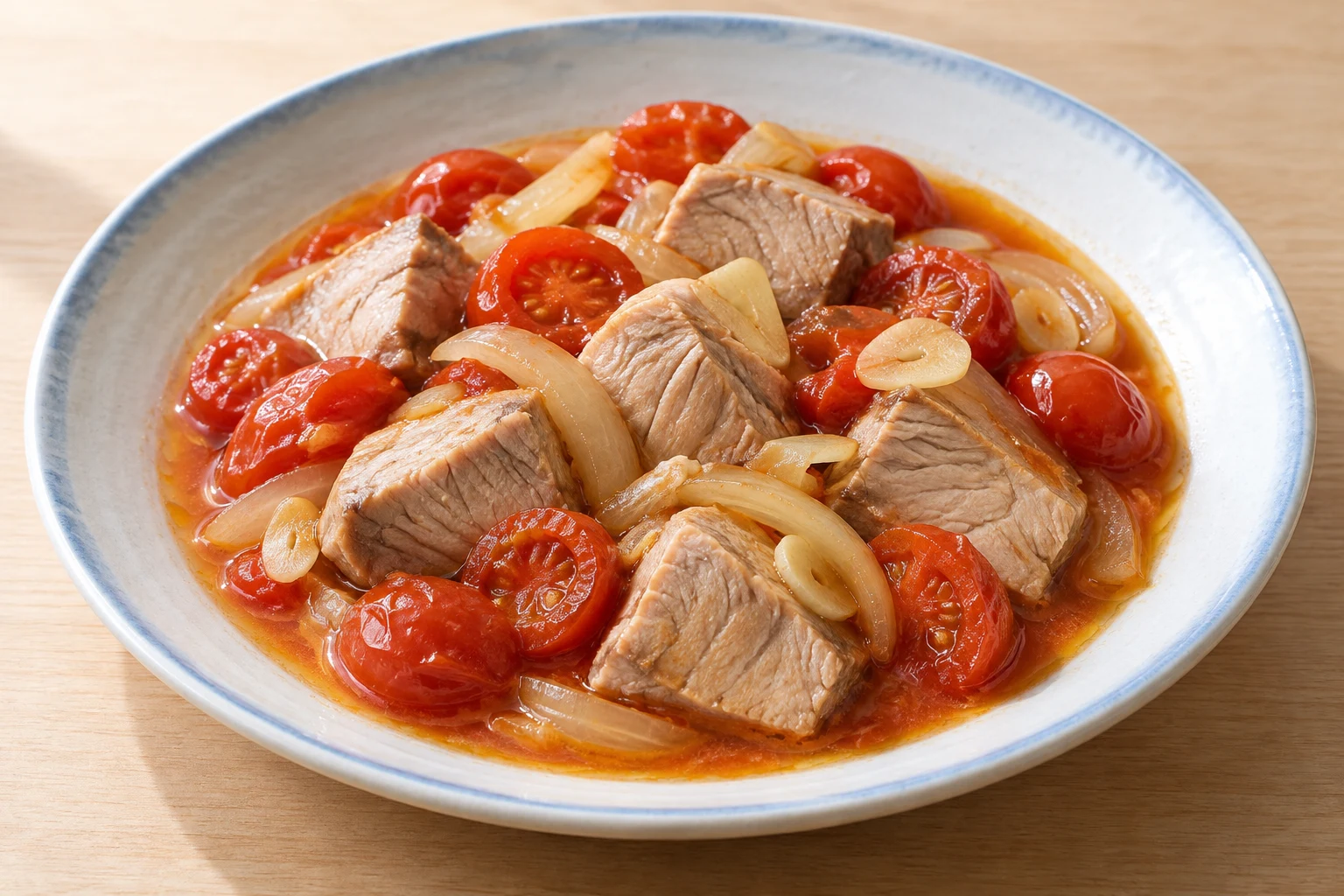 トマトとにんにくの蒸し煮の完成イメージ