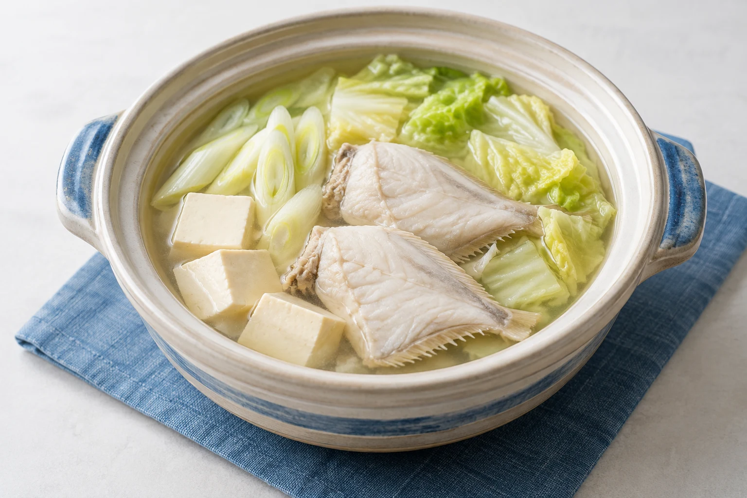 白菜と豆腐の小鍋の完成イメージ・AI生成