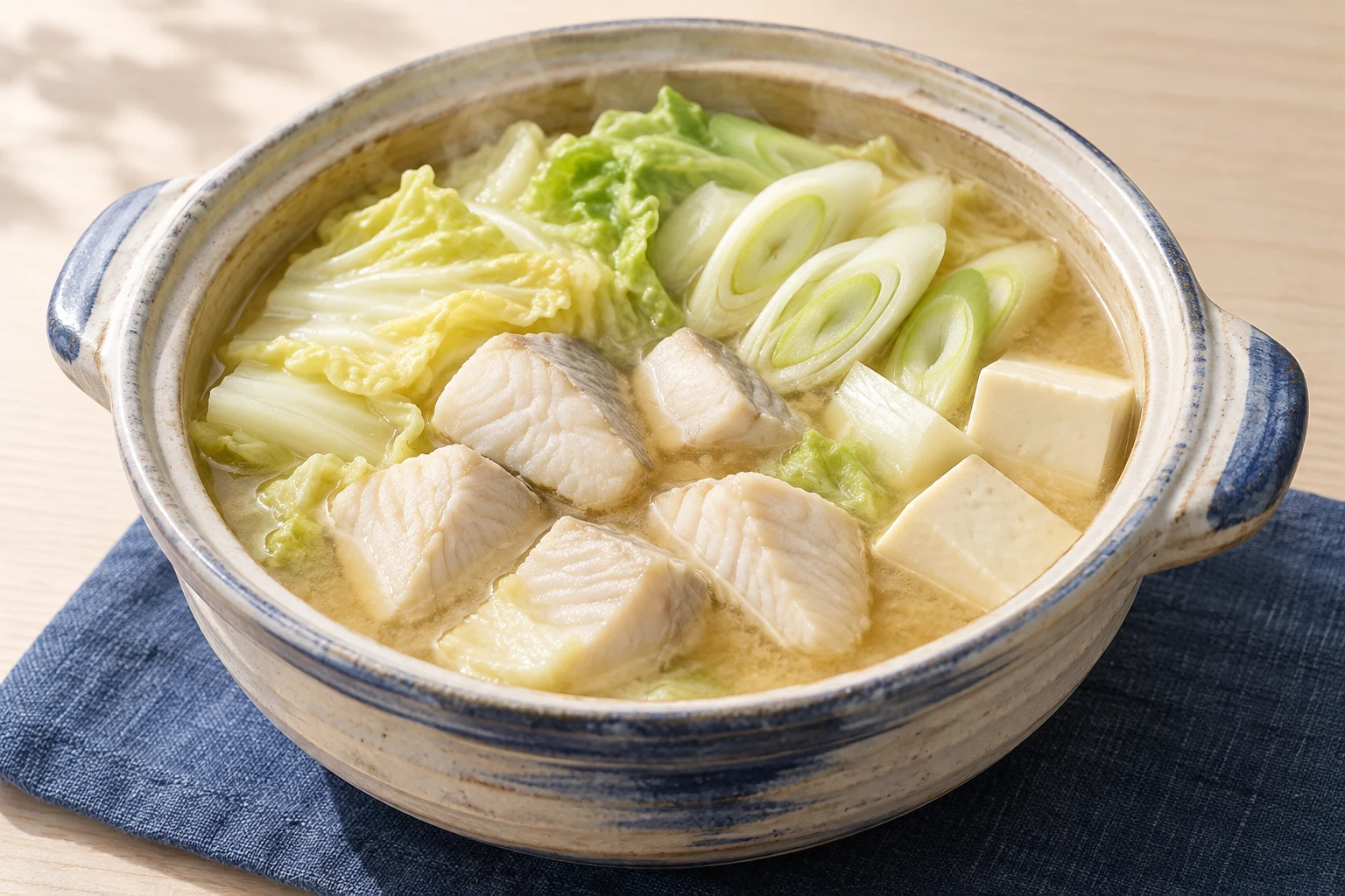 野菜と魚のみそ鍋の完成イメージ